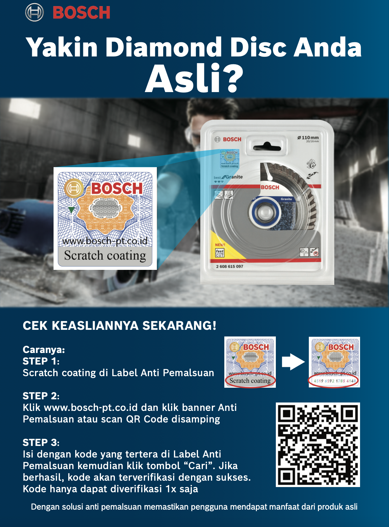 contoh gambar diamond disc asli atau palsu