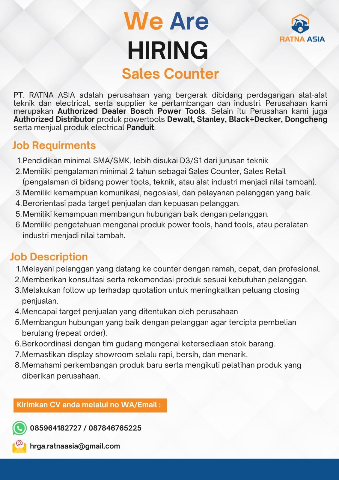Sales Counter